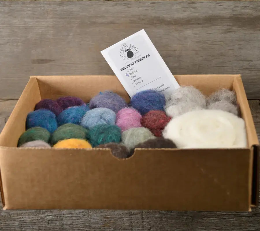 Needle Felting Colorpack - Heathers, needle felting wool