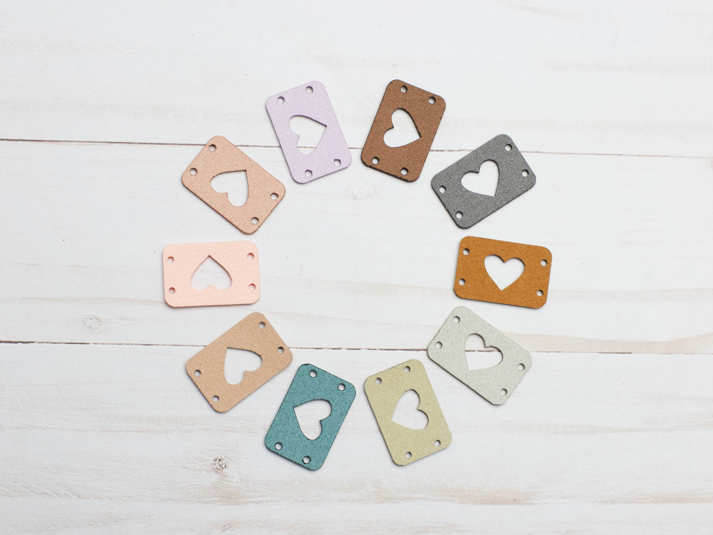 Heart | Horizontal Tags Faux Leather