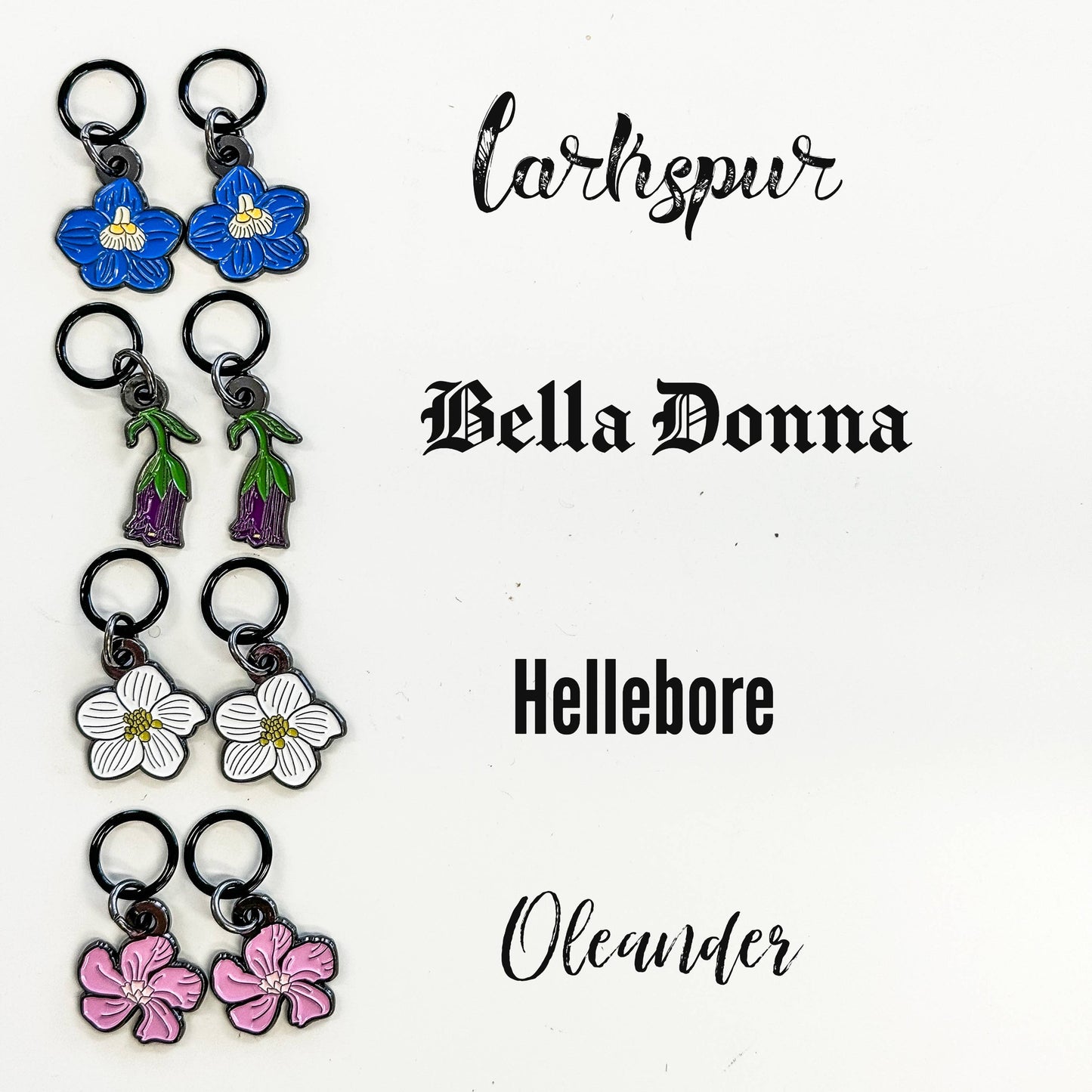 Firefly notes Poison Garden stitch marker set for knitters