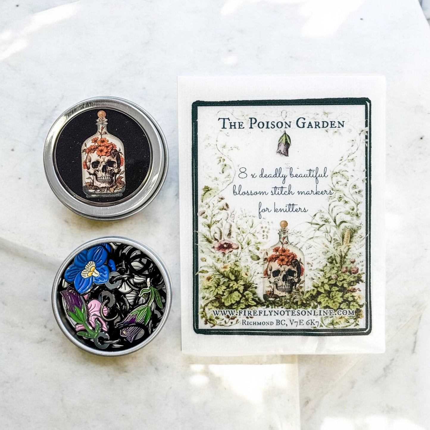 Firefly notes Poison Garden stitch marker set for knitters