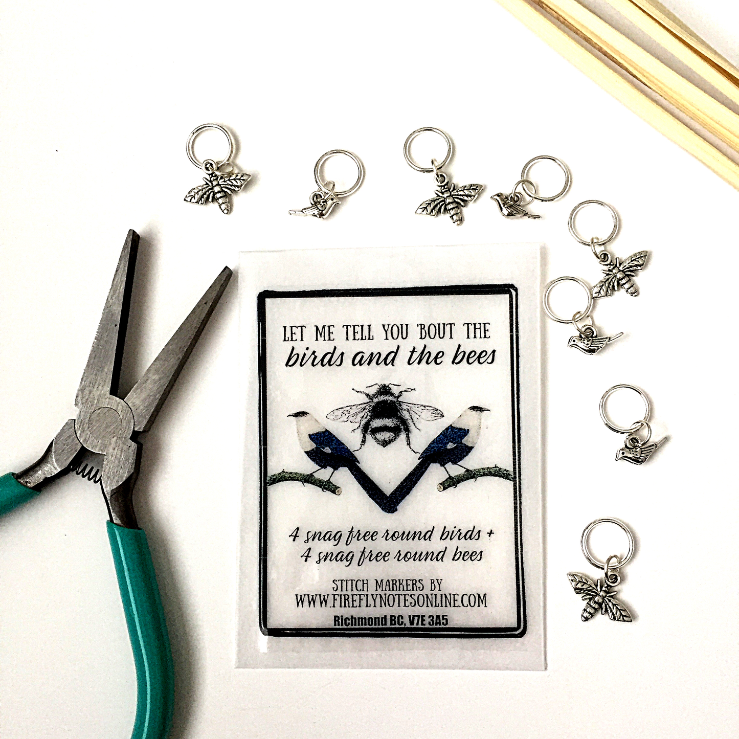 Firefly Notes - Birds and Bees Stitch Marker Pack