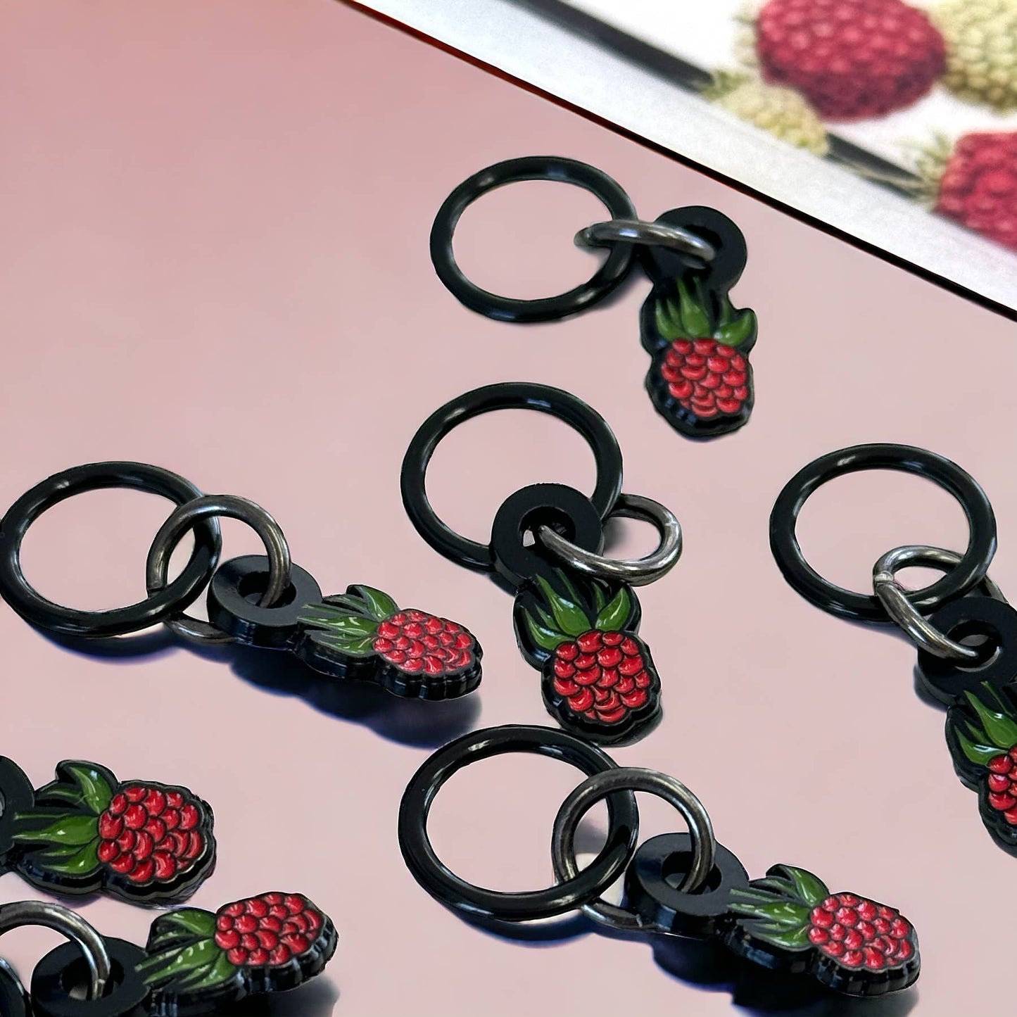 Firefly Notes - Raspberry Markers for Knitting