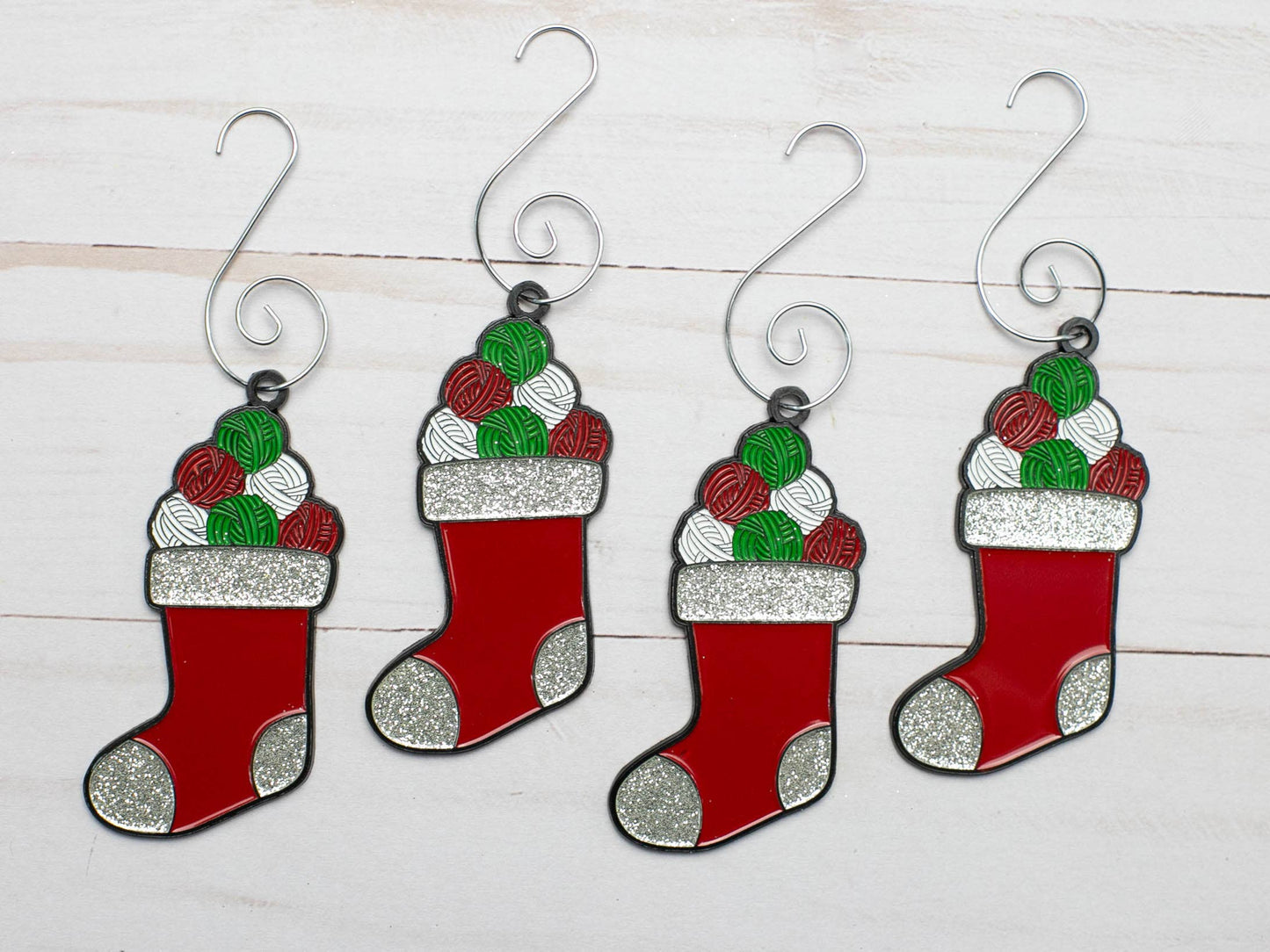 Christmas Stocking Yarn Ornament Knitting Crochet Tree