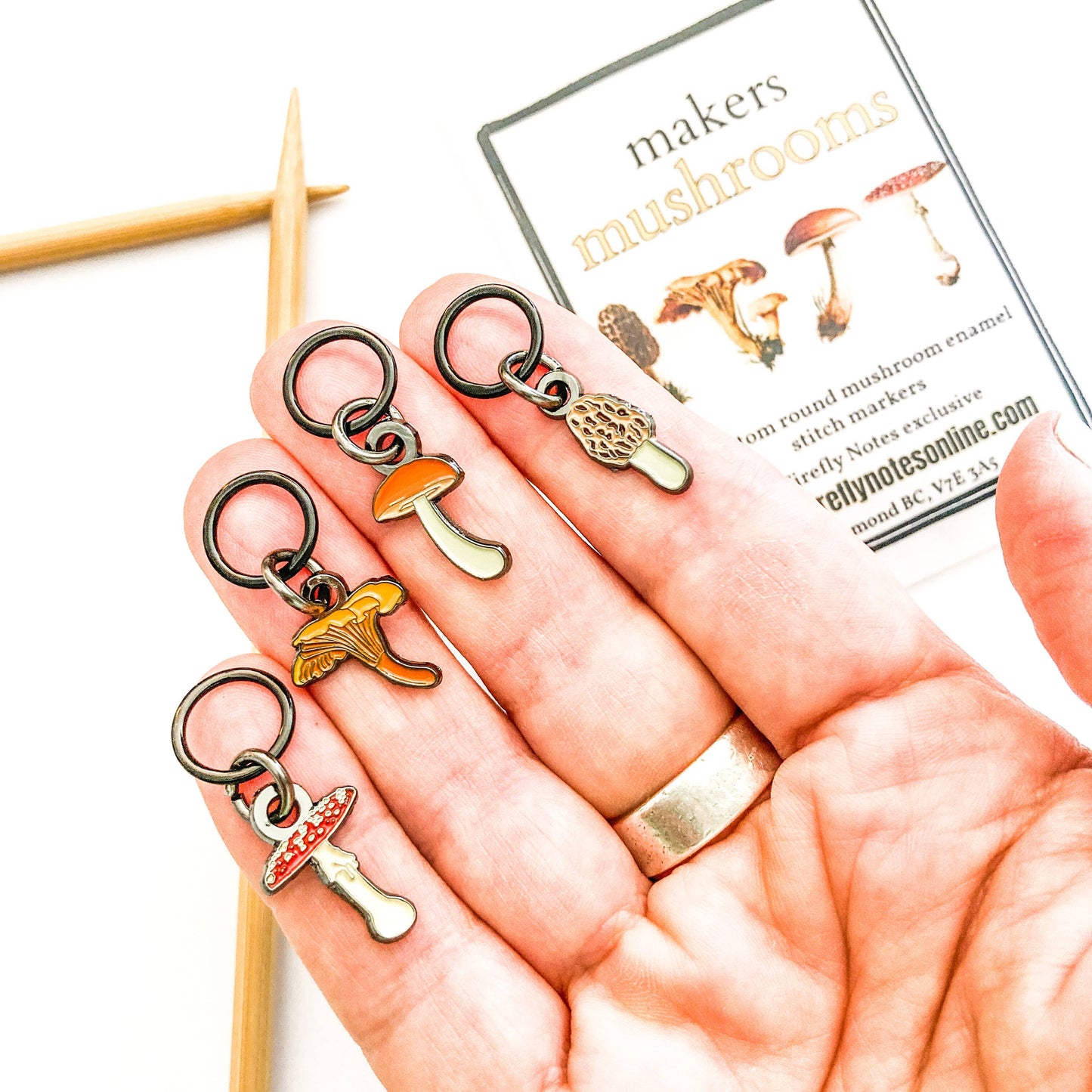 Firefly Notes - Makers mushrooms Stitch Marker Pack