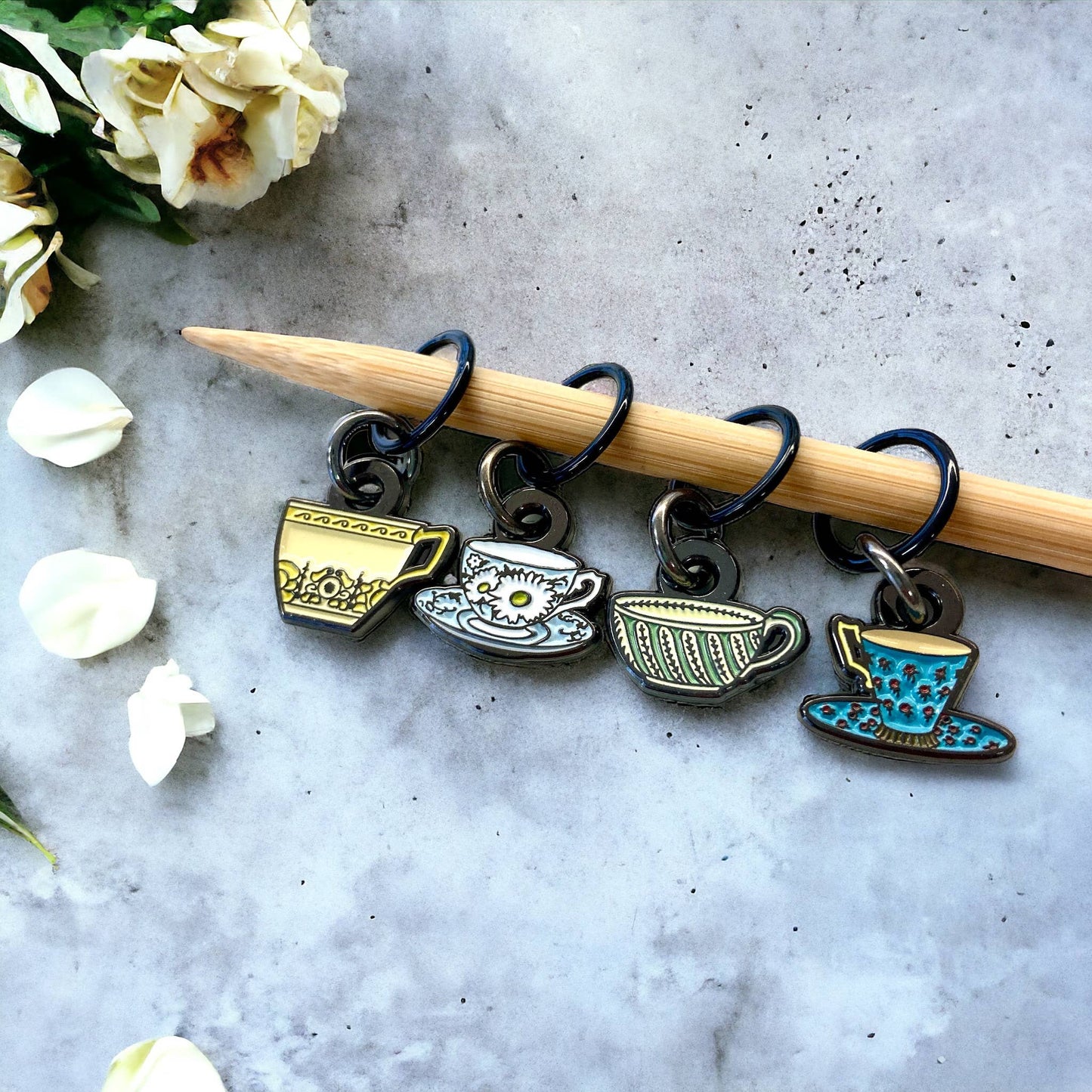 Firefly Notes - Tea Set Stitch Markers for Knitting