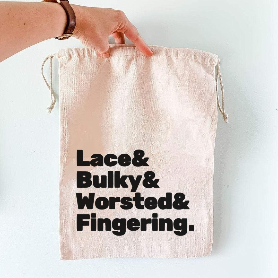 Pine & Purl Drawstring Project Bags