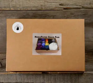 Needle Felting Colorpack - Heathers, needle felting wool