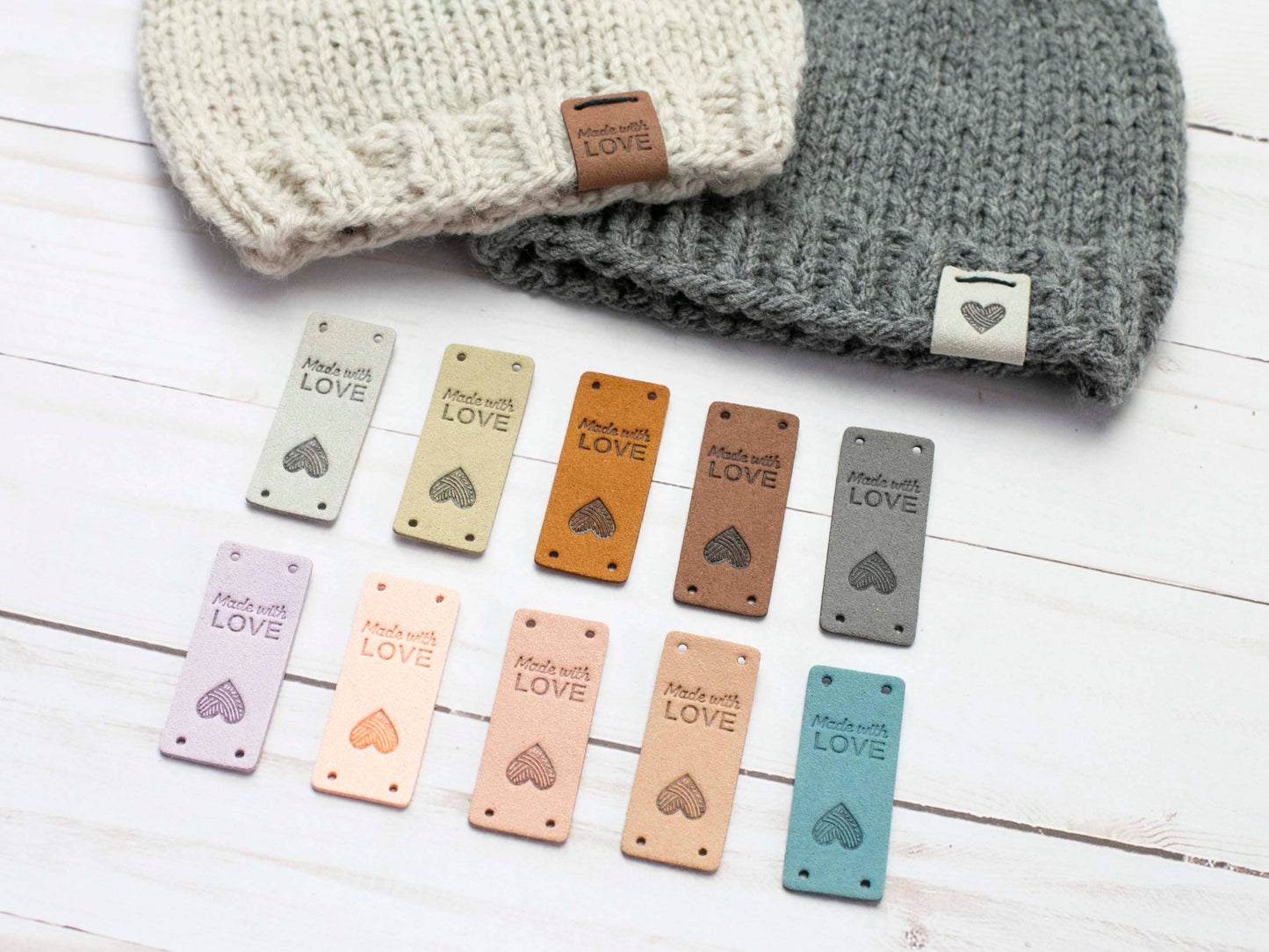 Made With Love | Fold Over Tags Faux Leather