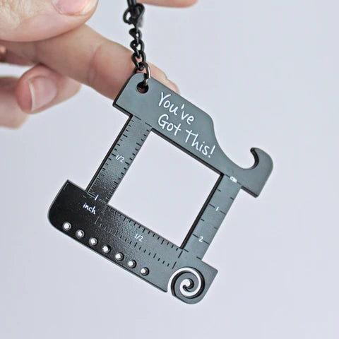 Twill & Print - Matte Black 'You've Got this!' Keychain Multi Tool