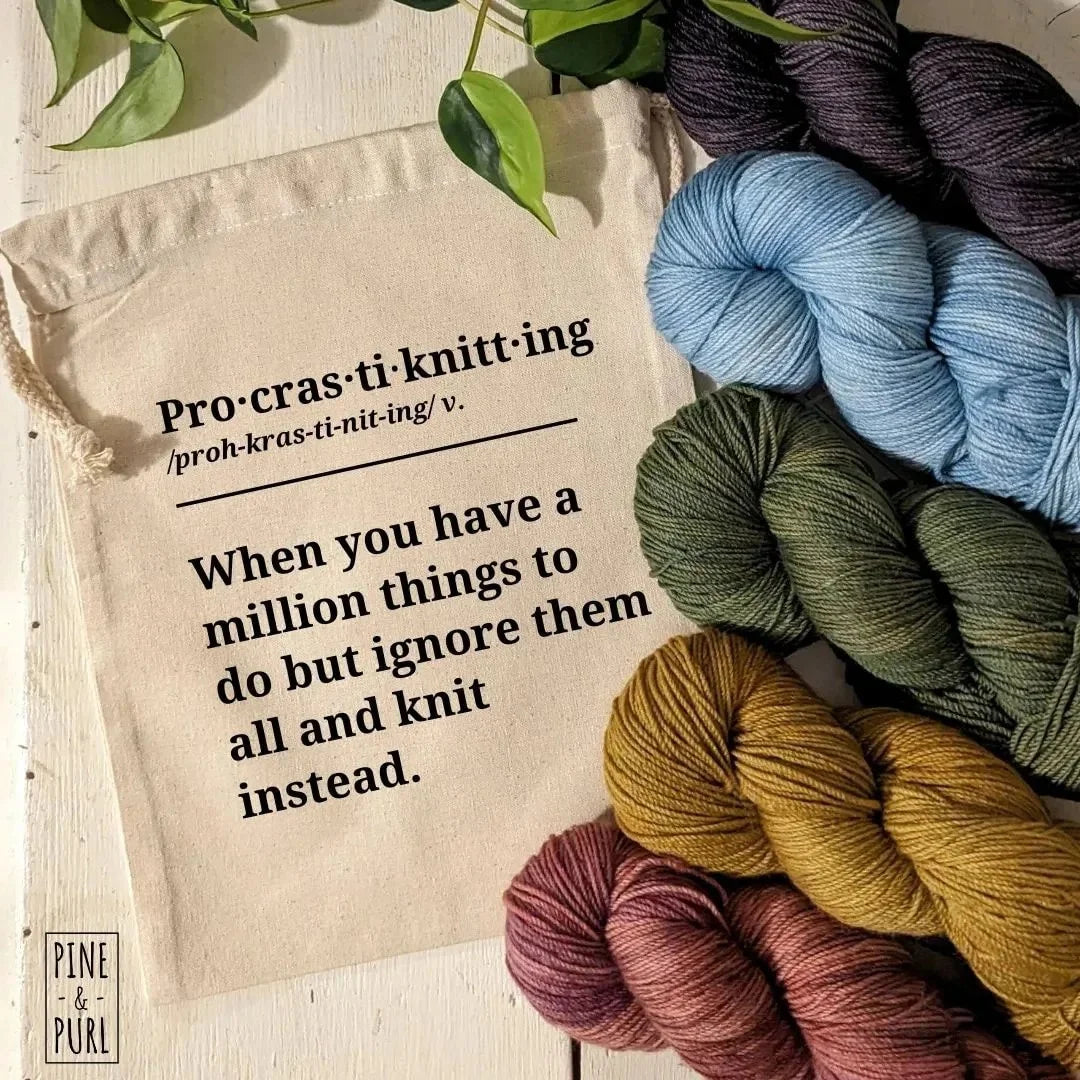Pine & Purl Drawstring Project Bags