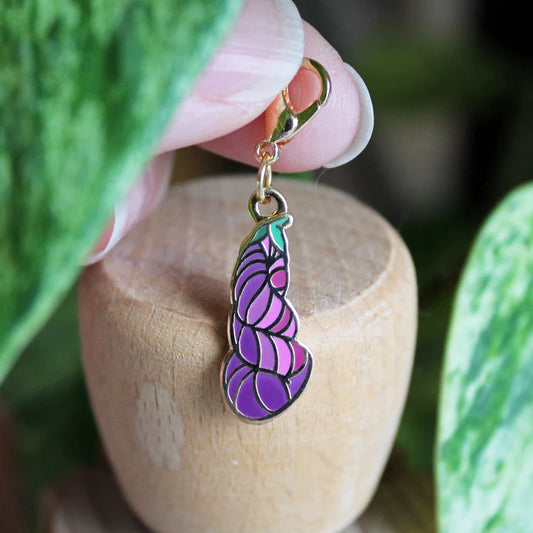 Twill & Print - Eggplant Keeper / Stitch Marker