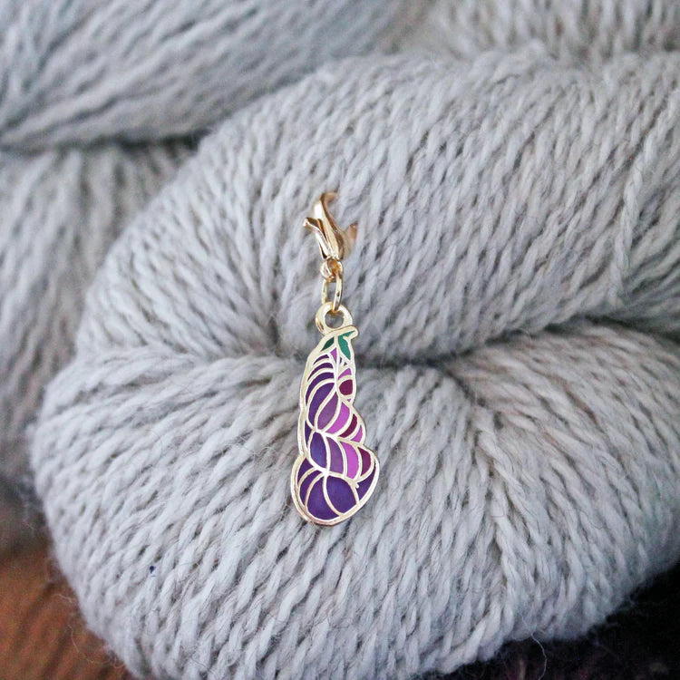 Twill & Print - Eggplant Keeper / Stitch Marker