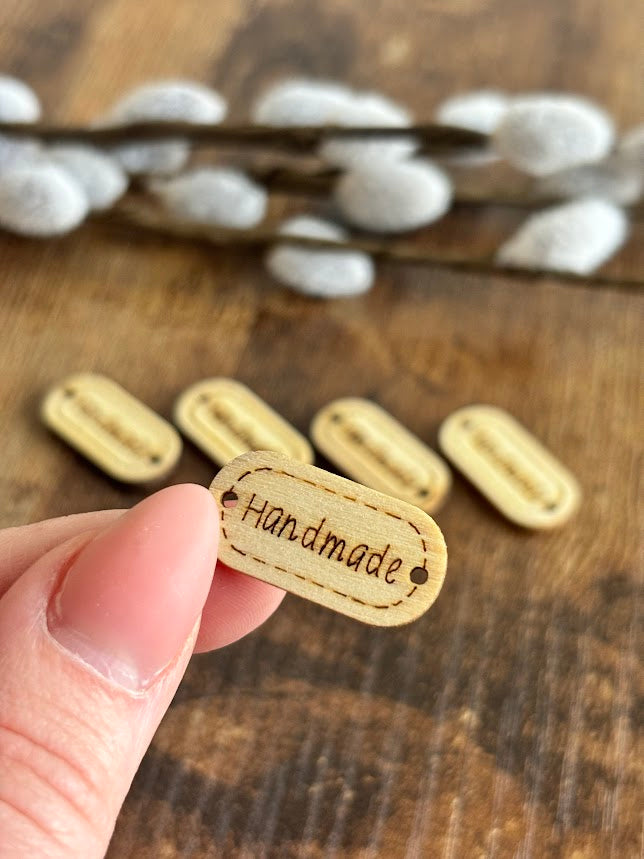 Wooden Project Tages 'Handmade' I 5 Pack