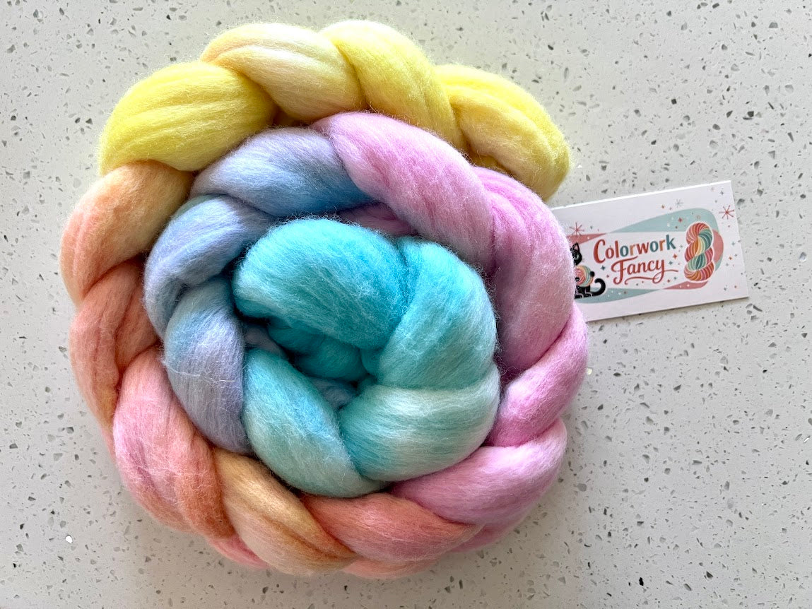 Non Superwash Merino Roving I Colorwork Fancy