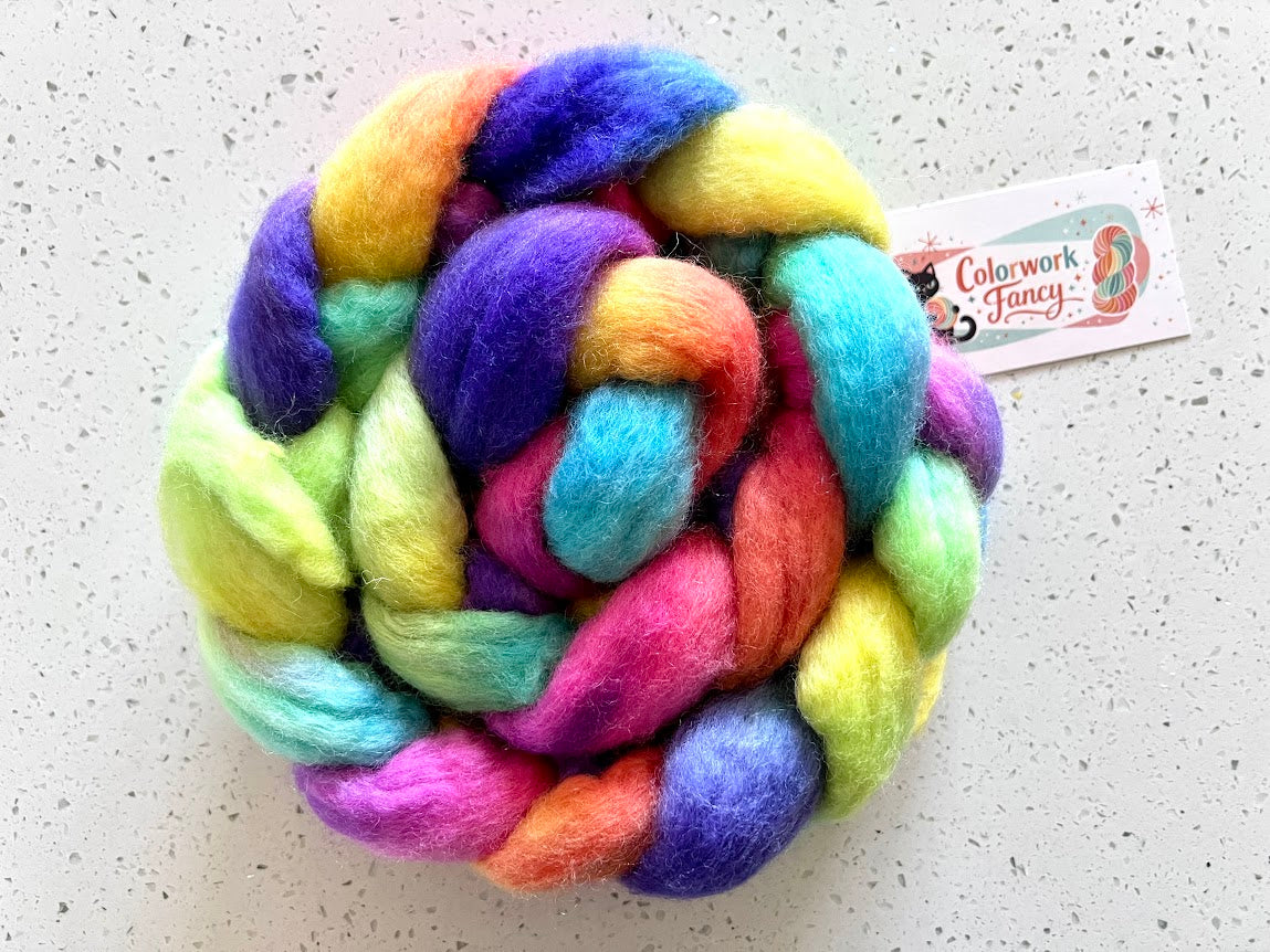 Non Superwash BFL Roving I Colorwork Fancy