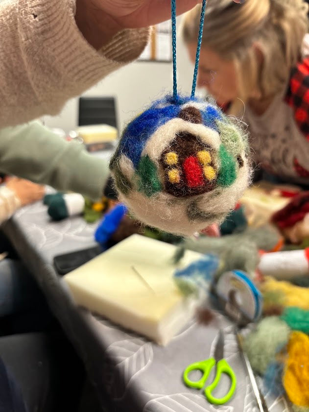 3D Felting Workshop Christmas Ornaments