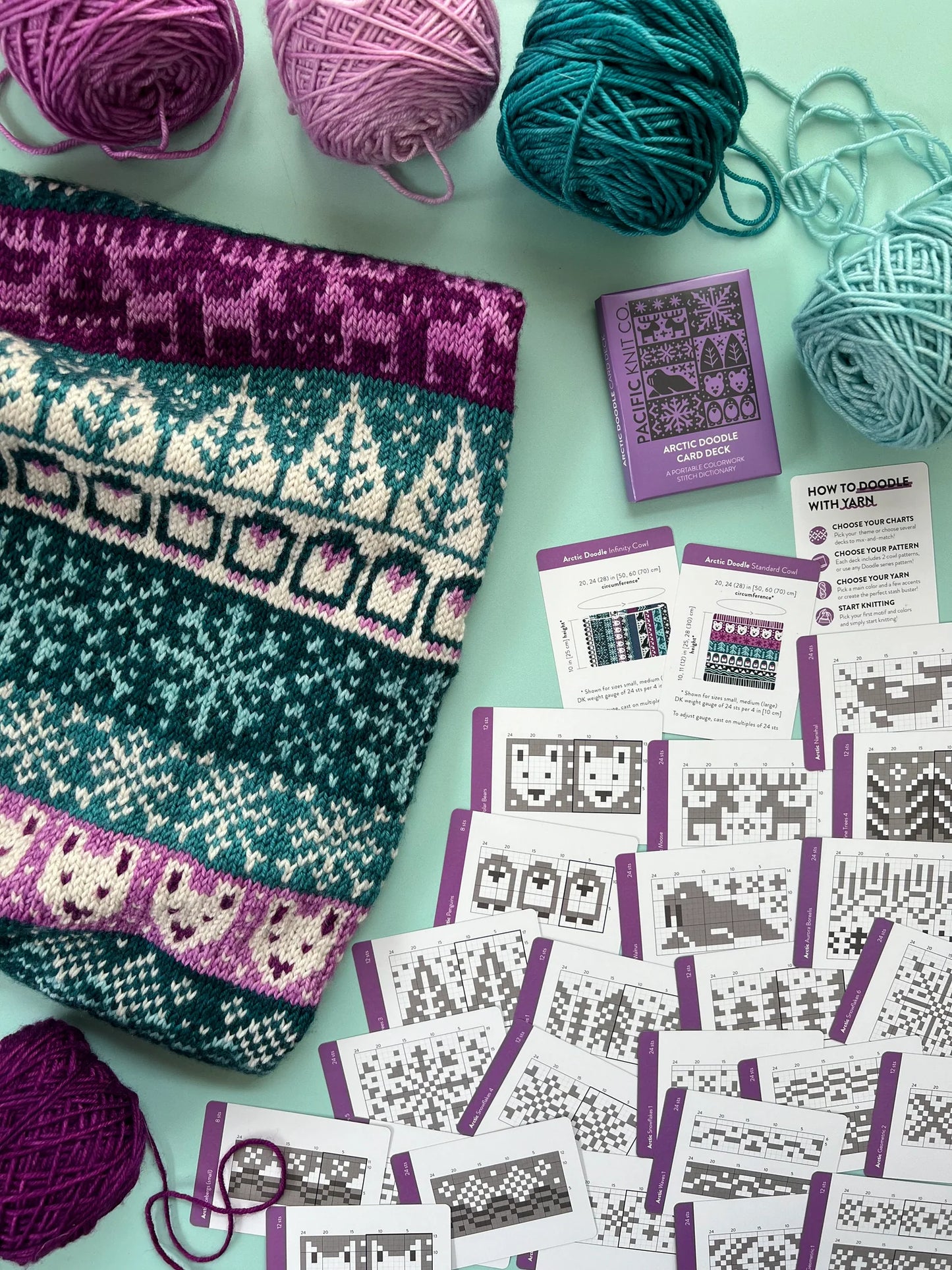 Pacific Knit Co Doodle Card Deck - Arctic Theme (Half Deck)