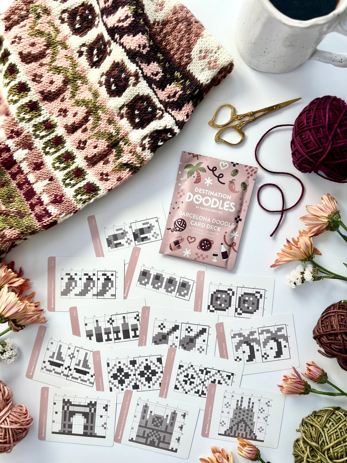 Pacific Knit Co Doodle Card Decks - Barcelona Theme (Foil Pack)