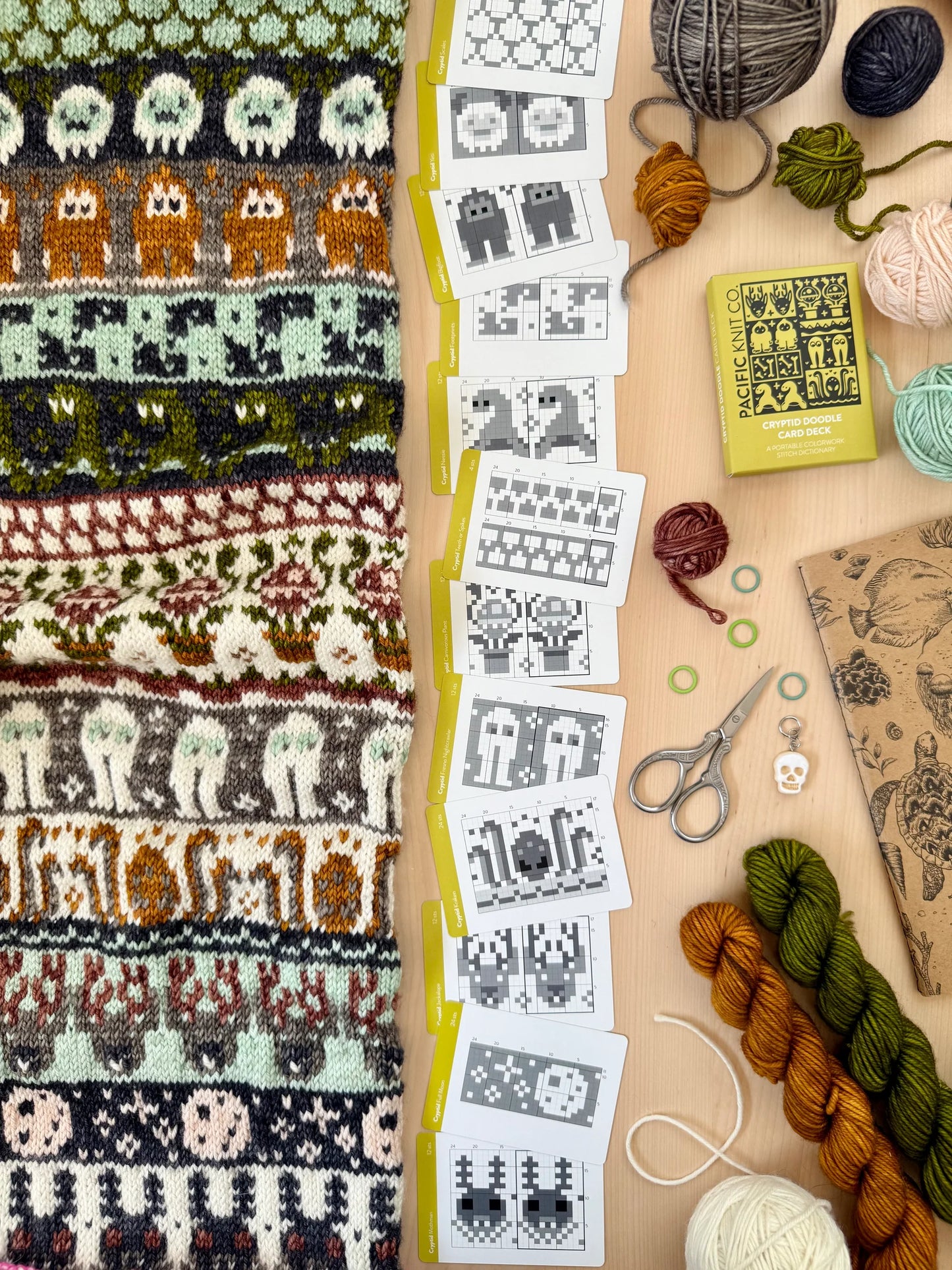 Pacific Knit Co Doodle Card Decks - Cryptid Theme (Half Deck)