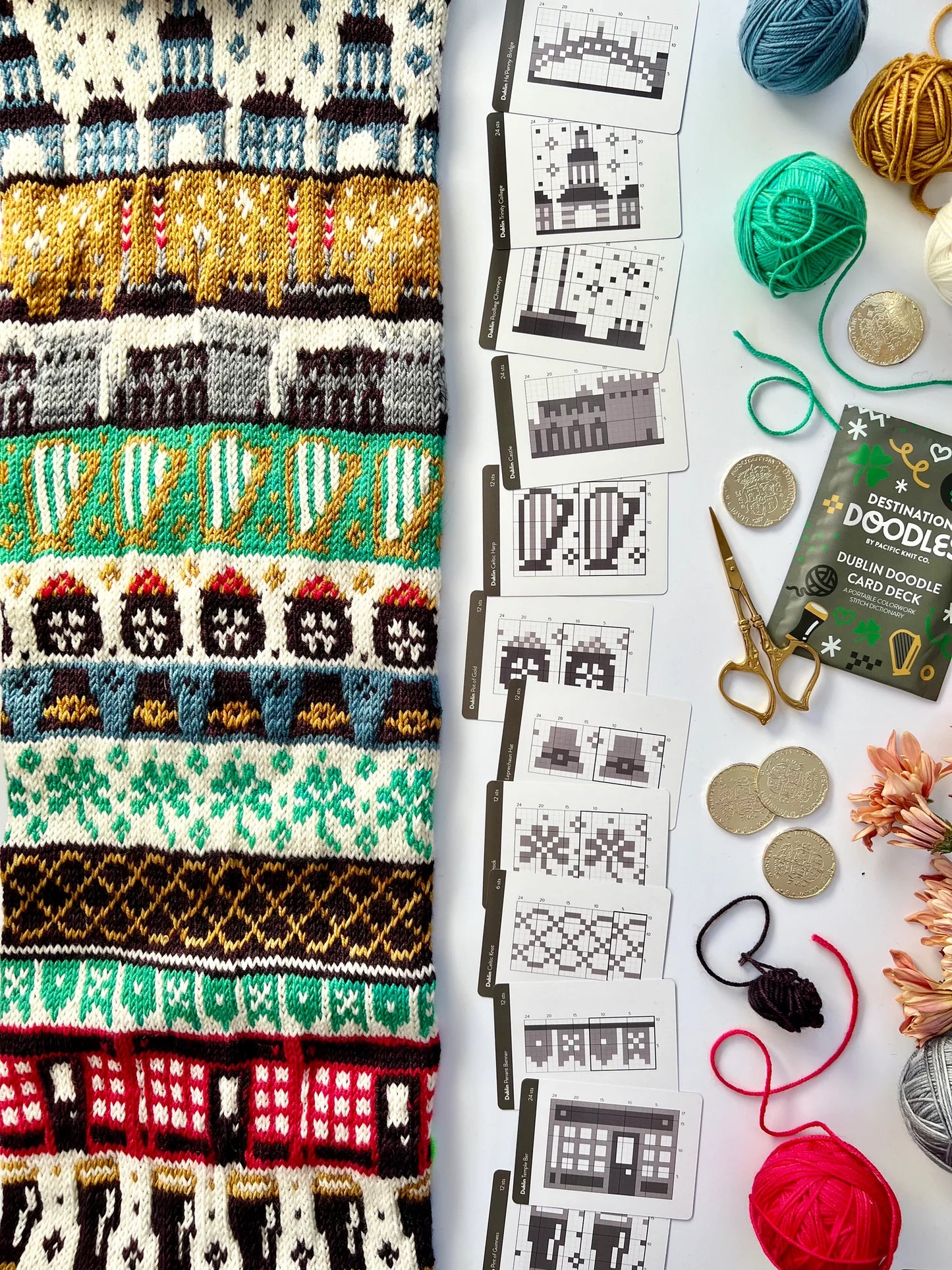 Pacific Knit Co Doodle Card Decks - Dublin Theme (Foil Pack)