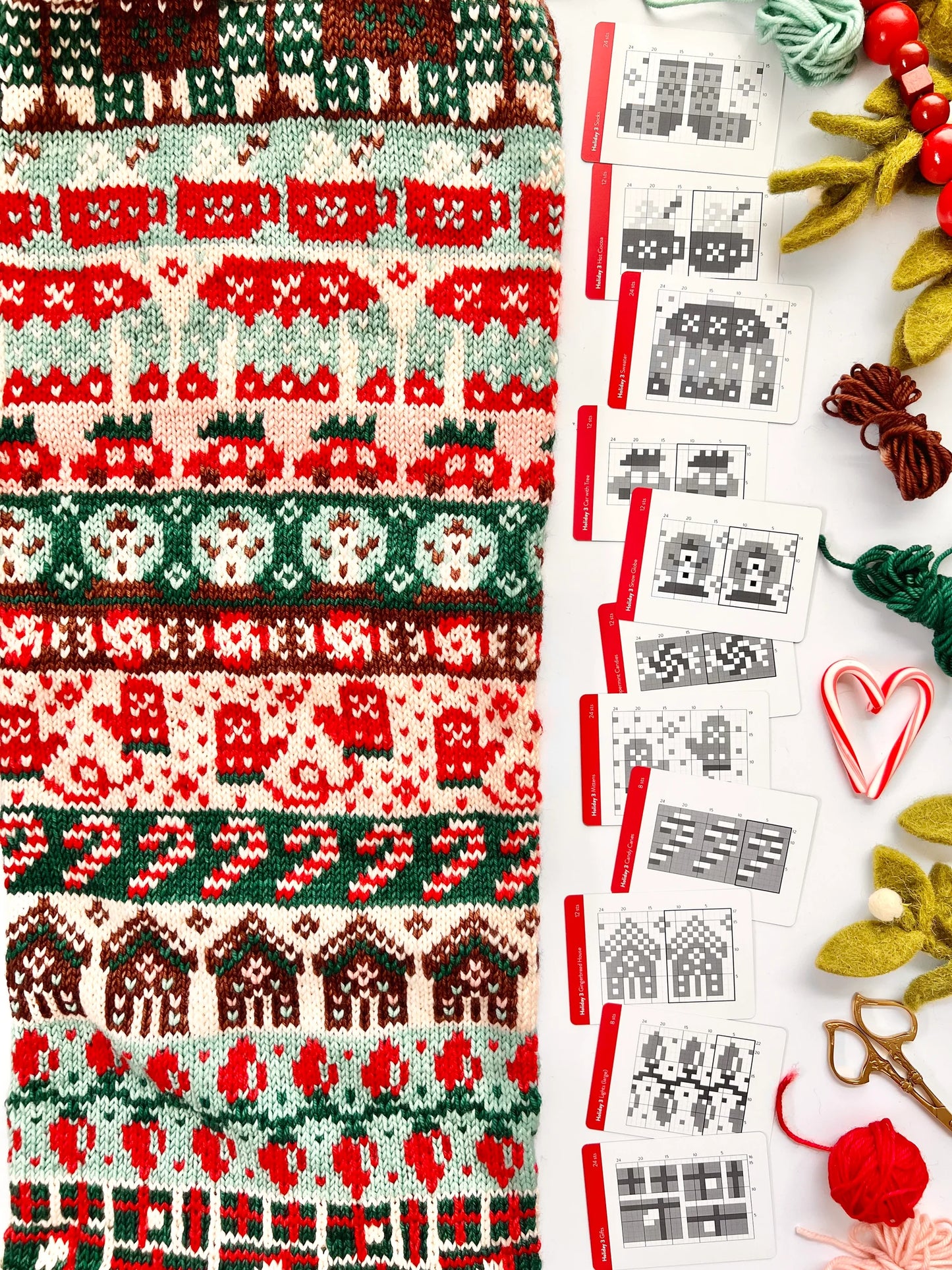 Pacific Knit Co Doodle Card Decks - Holiday 3 Theme (Half Deck)