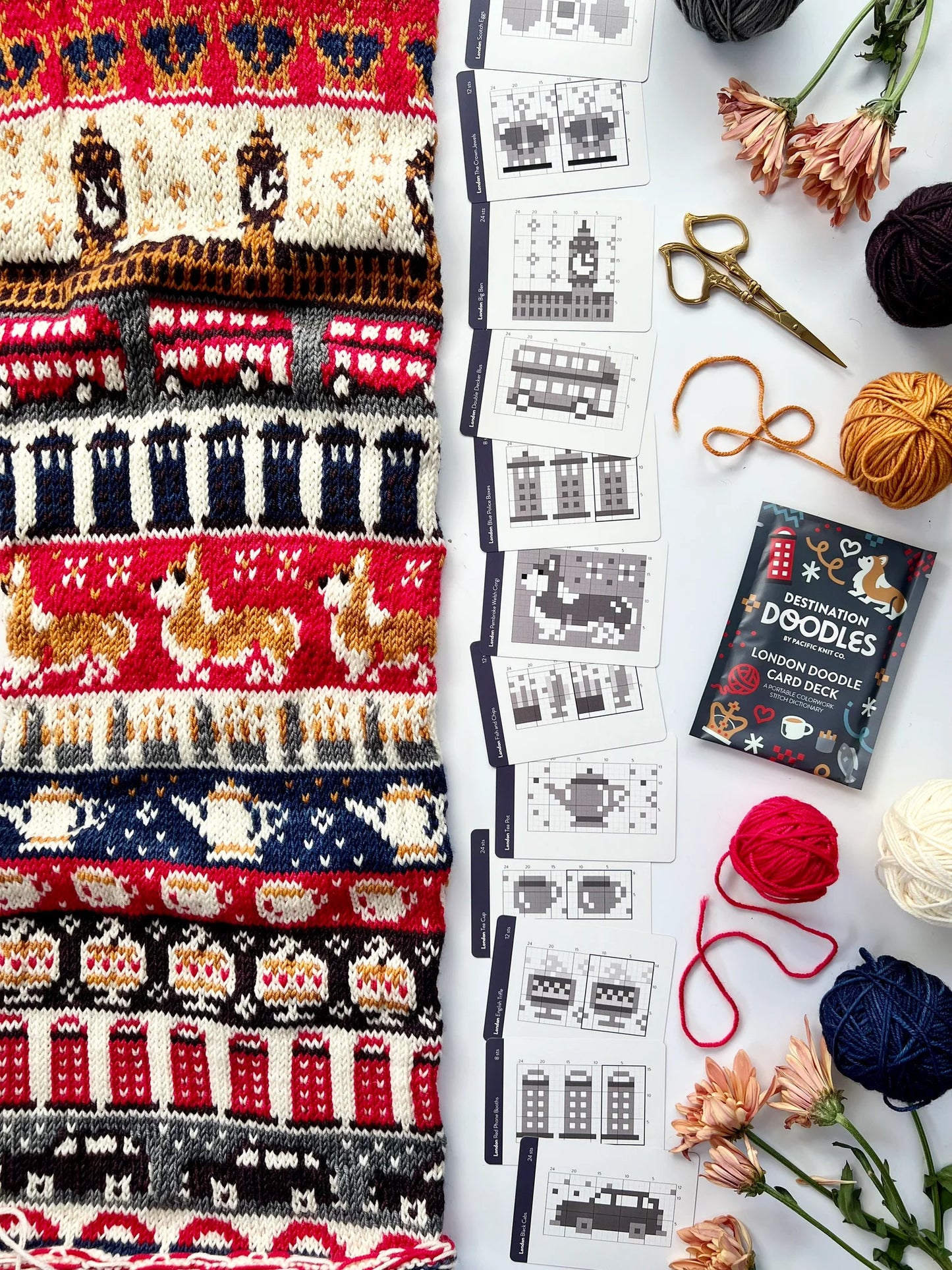 Pacific Knit Co Doodle Card Decks - London Theme (Foil Pack)