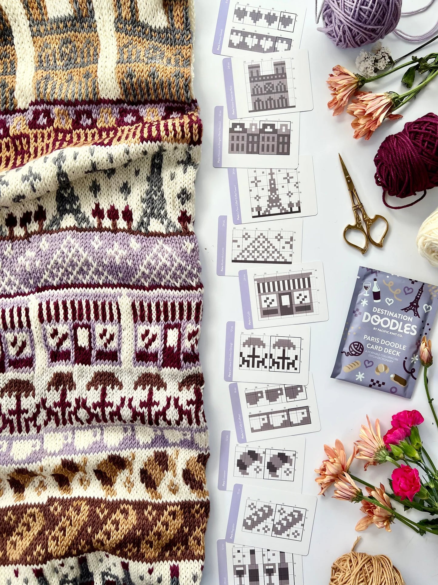 Pacific Knit Co Doodle Card Decks - Paris Theme (Foil Pack)