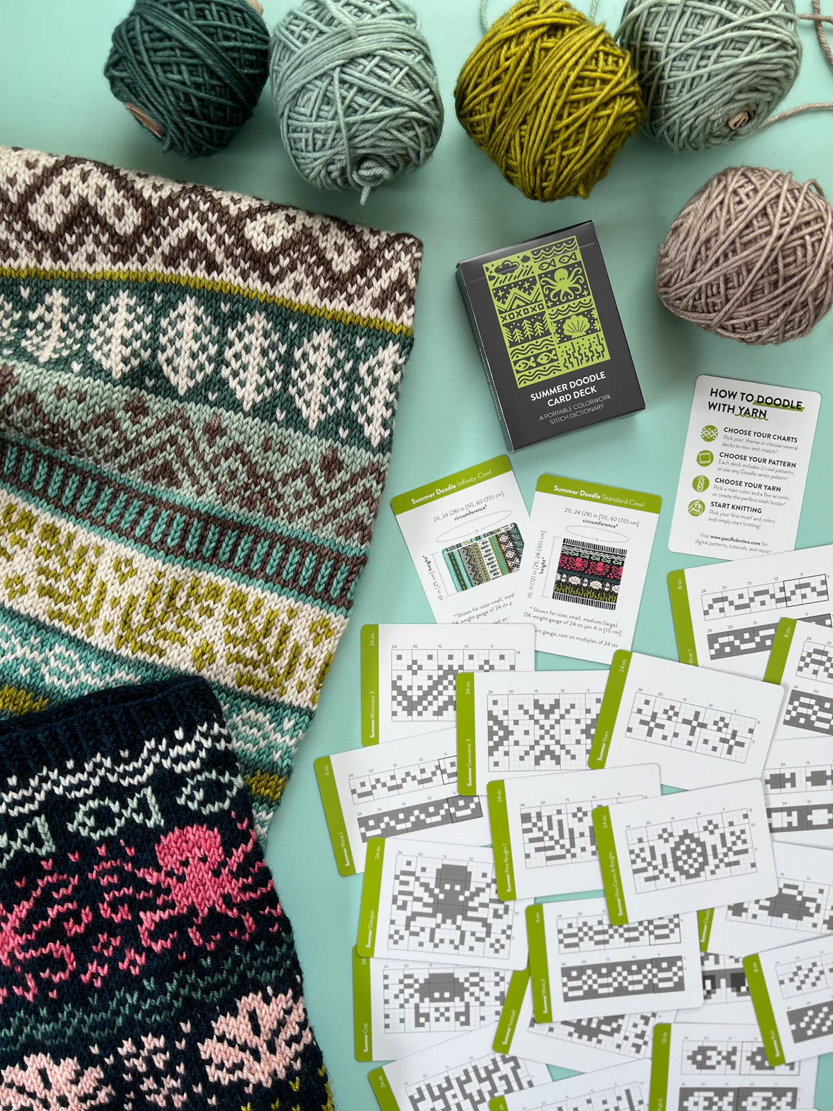 Pacific Knit Co Doodle Card Deck - Summer Theme