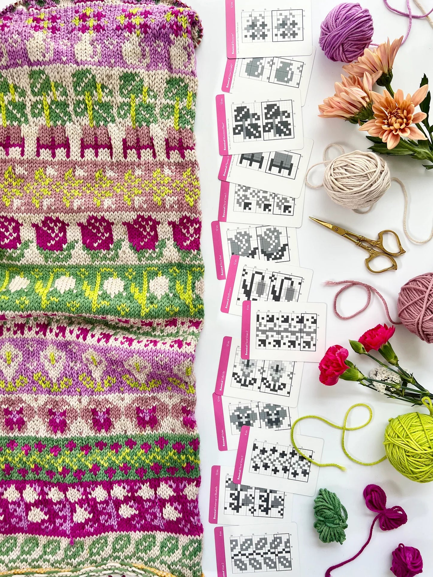 Pacific Knit Co Doodle Card Decks - Botanical Theme (Half Deck)