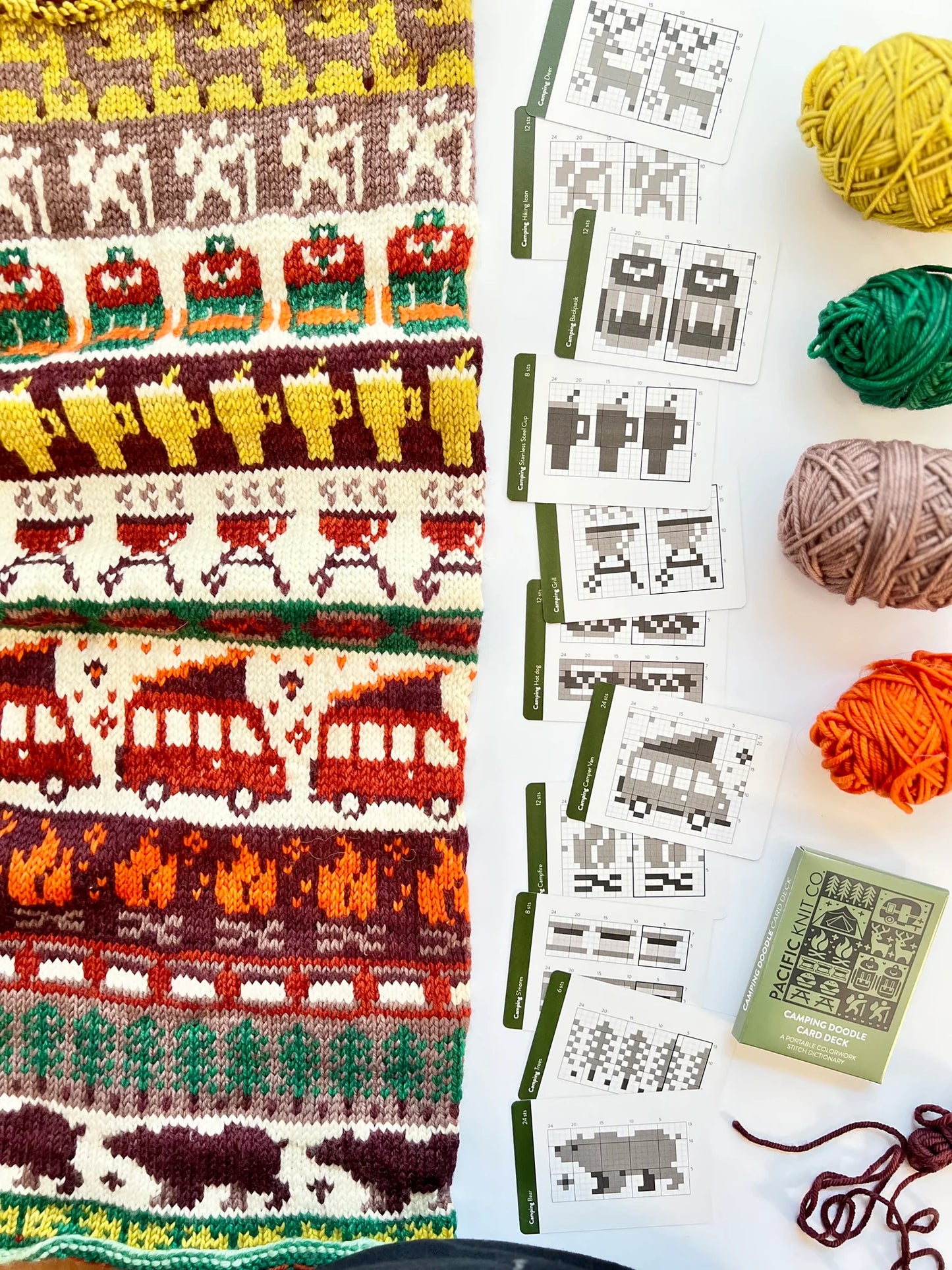 Pacific Knit Co Doodle Card Decks - Camping Theme (Half Deck)