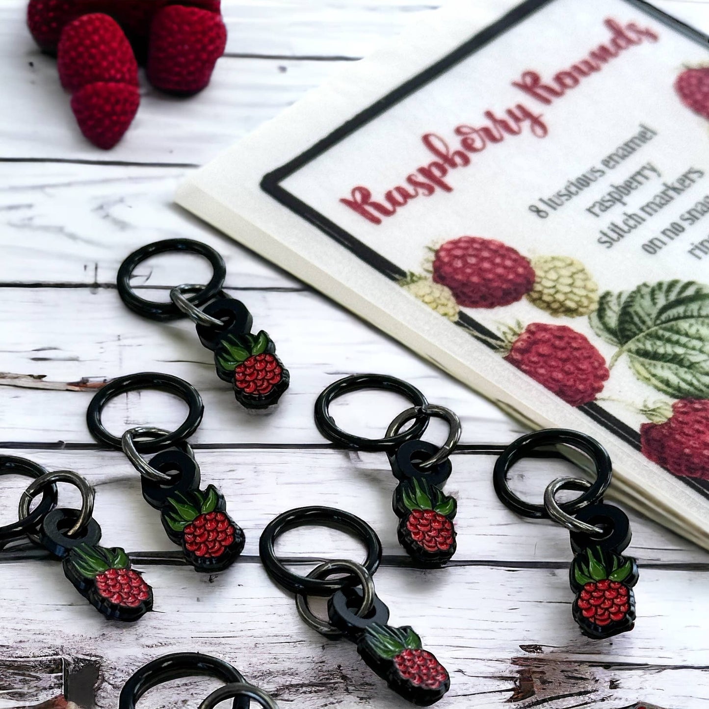 Firefly Notes - Raspberry Markers for Knitting