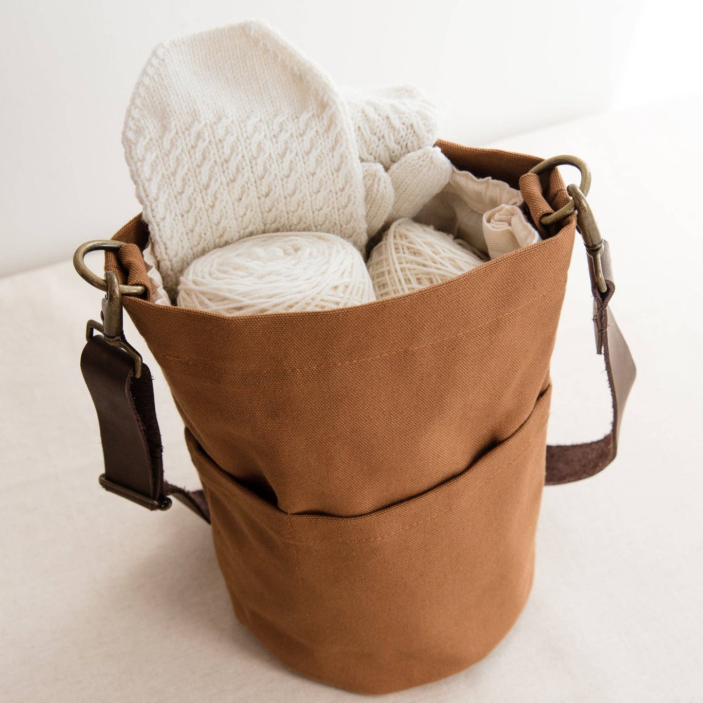 Twig & Horn Canvas bucket bag