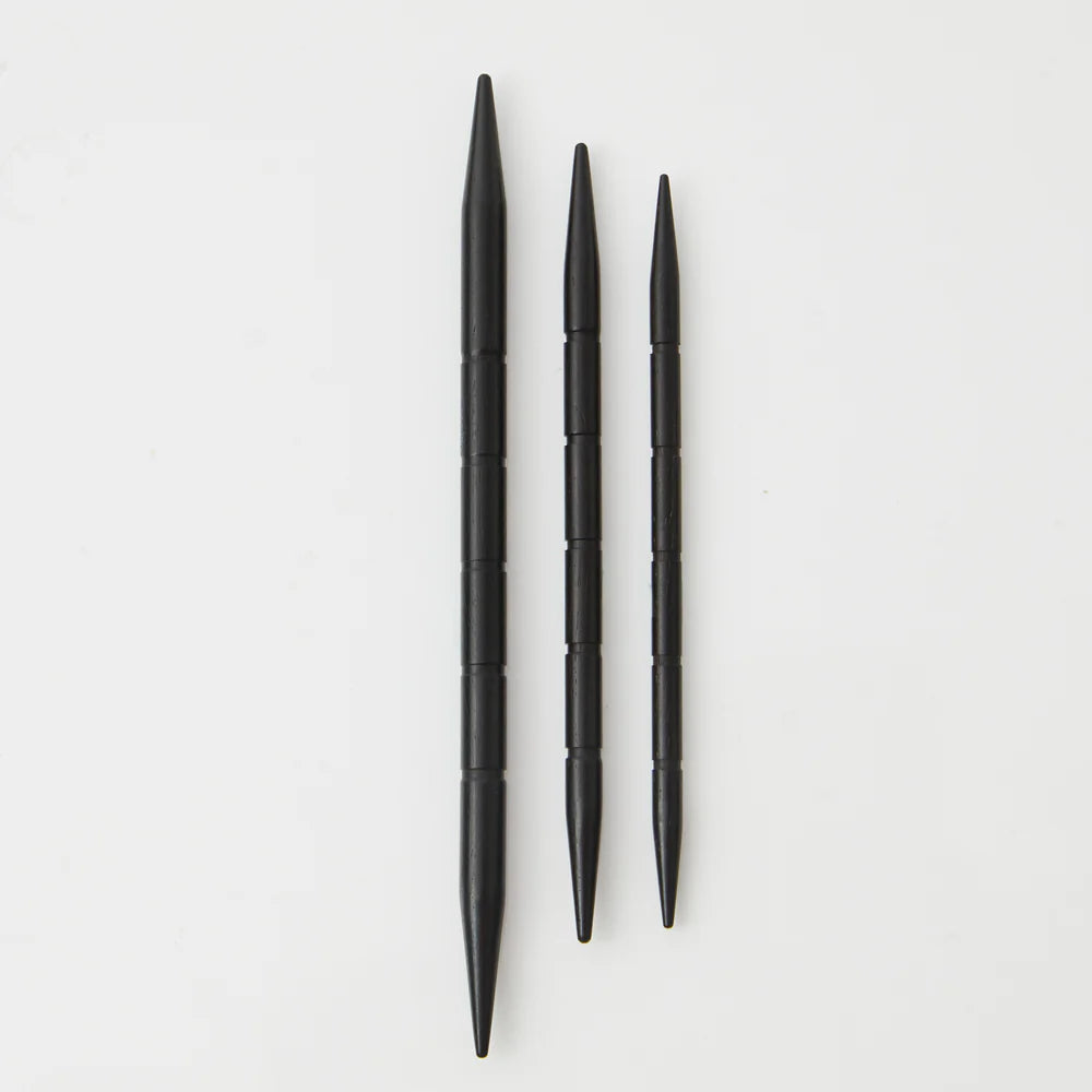 Lantern Moon Ebony Wood Cable Needles - Set of 3 - Size 3, 6, 8 (3.25, 4.0, 5mm)