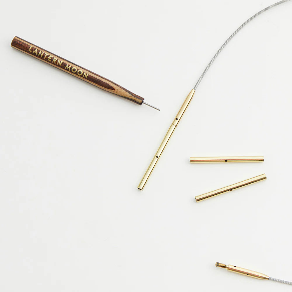 Lantern Moon Cord Connectors in 24K Solid Brass, 2pc.