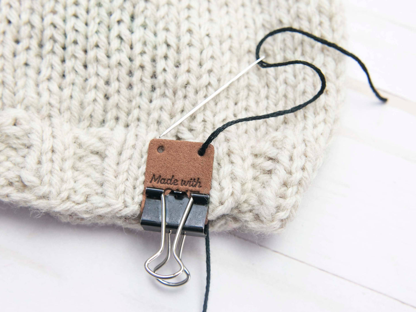 Made With Love | Fold Over Tags Faux Leather