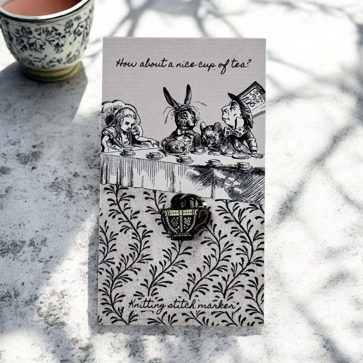 Teacup Stitch Marker – Mad Hatter’S Tea Party Edition