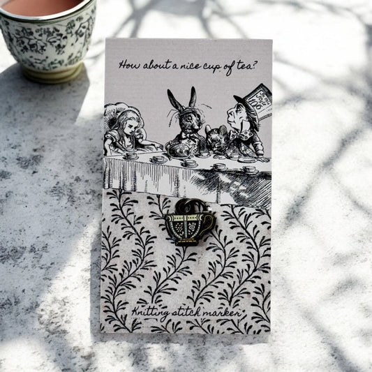 Teacup Stitch Marker – Mad Hatter’S Tea Party Edition