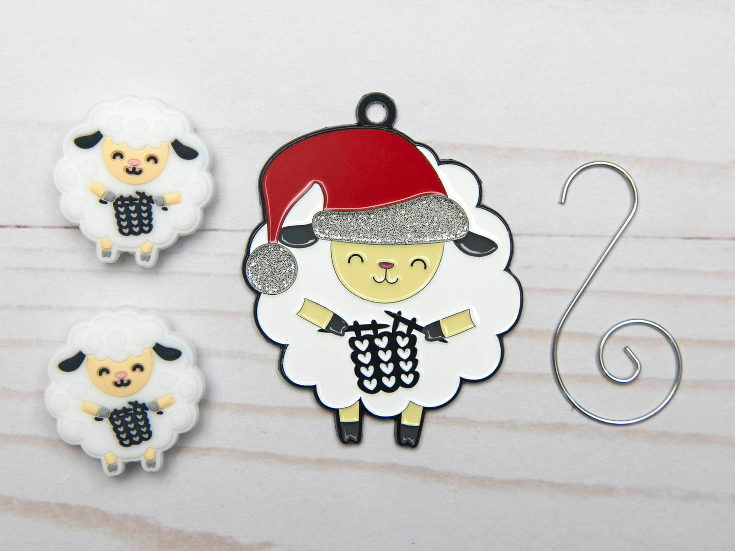 Sheep Christmas Stocking Yarn Ornament Knitting Crochet Tree