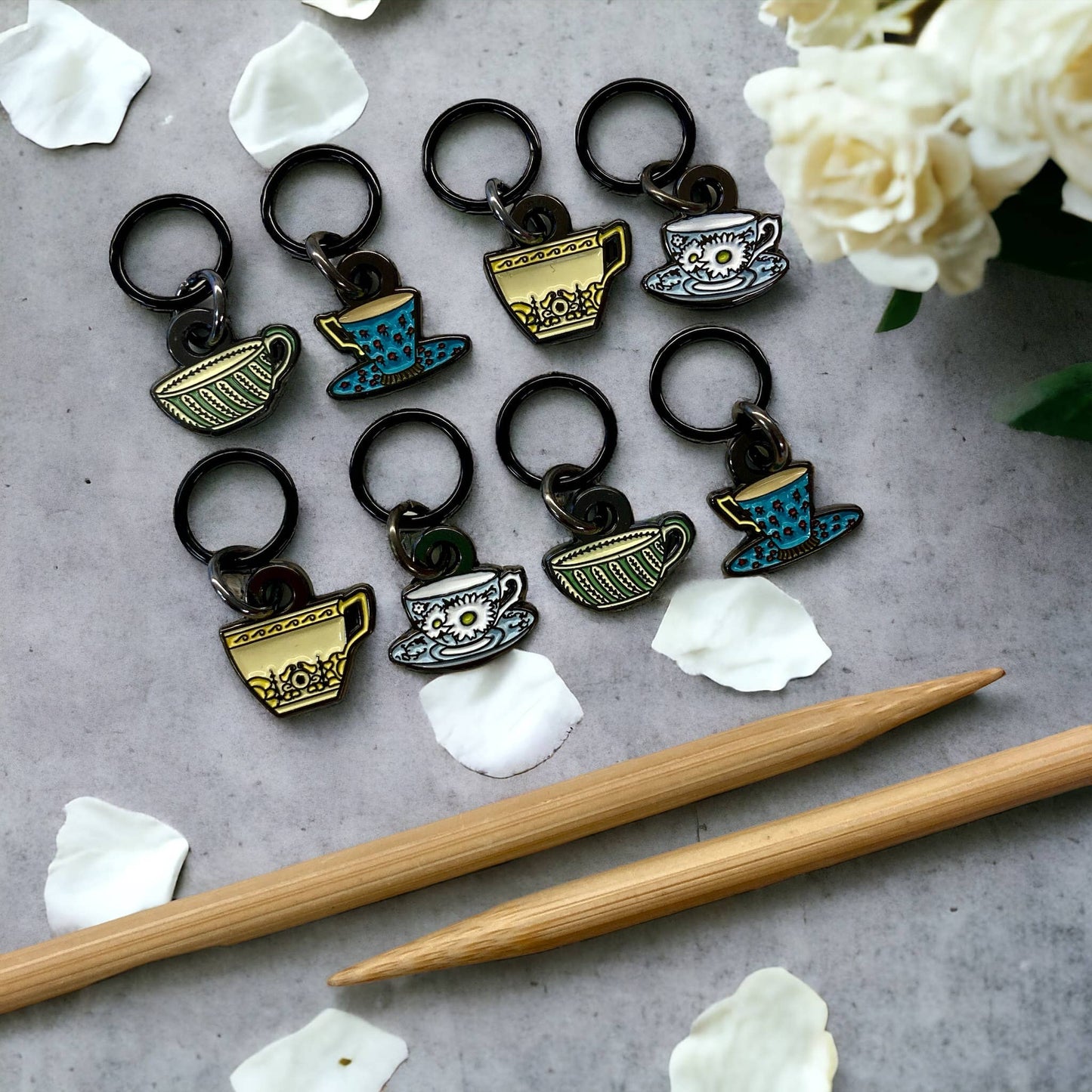 Firefly Notes - Tea Set Stitch Markers for Knitting