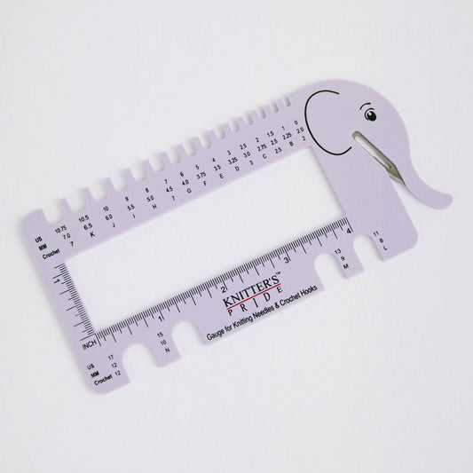 Knitters Pride -  Needle & Crochet View Sizer With Yarn Cutter - Lilac
