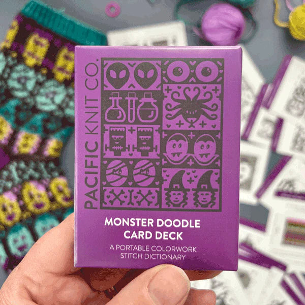 Pacific Knit Co Doodle Card Deck - Monster Theme (Half Deck)