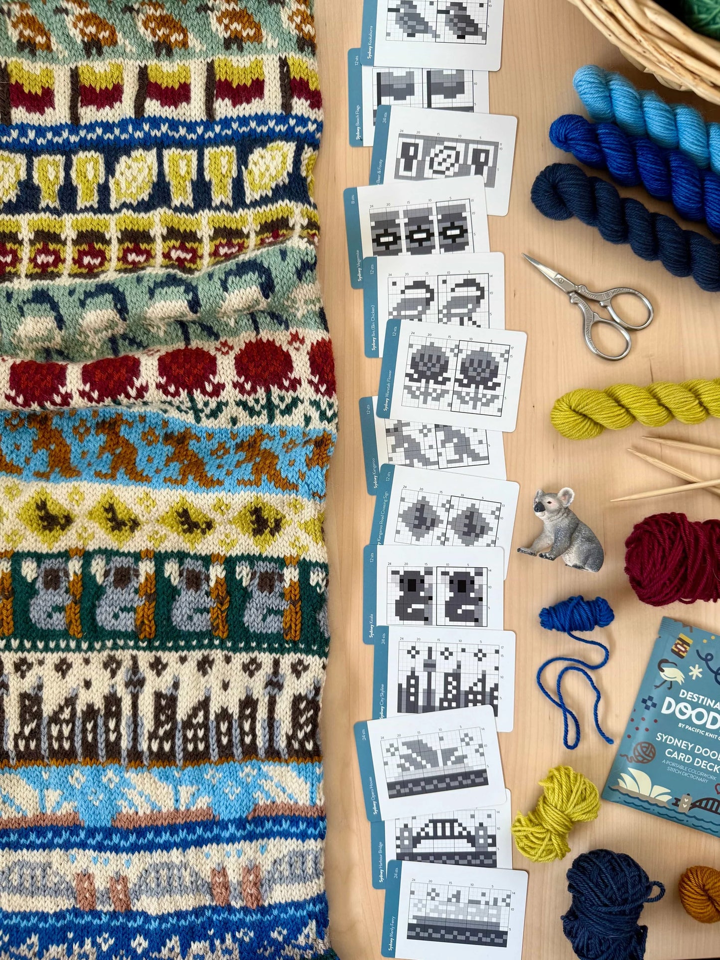 Pacific Knit Co Doodle Card Decks - Sydney Theme (Foil Pack)