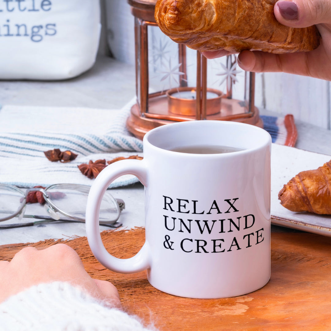 Relax Unwind & Create Mug