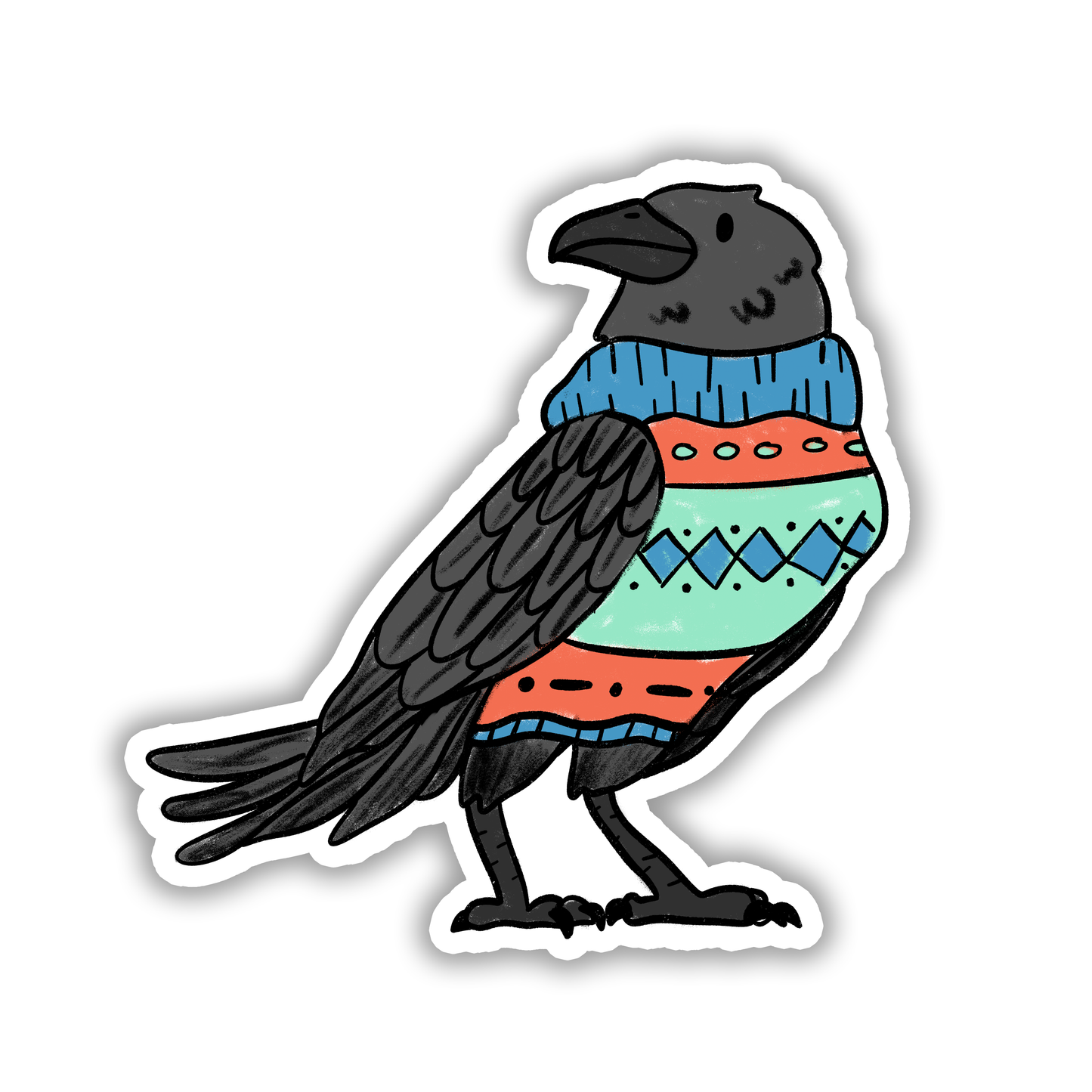 Crow Waterproof Vinyl Sticker | 2.5"