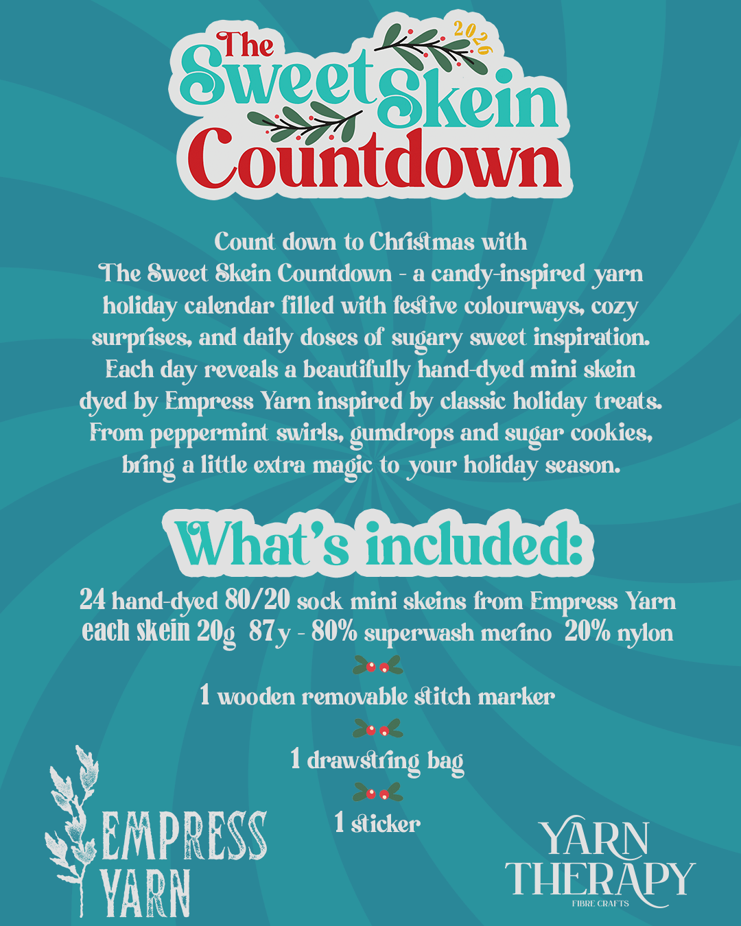 *PRE-SALE* - The Sweet Skein Countdown 24 Day Holiday Calendar