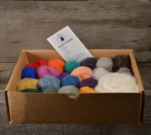 Needle Felting Color Pack- Free Ship- Mix- Felting Kit- Wool