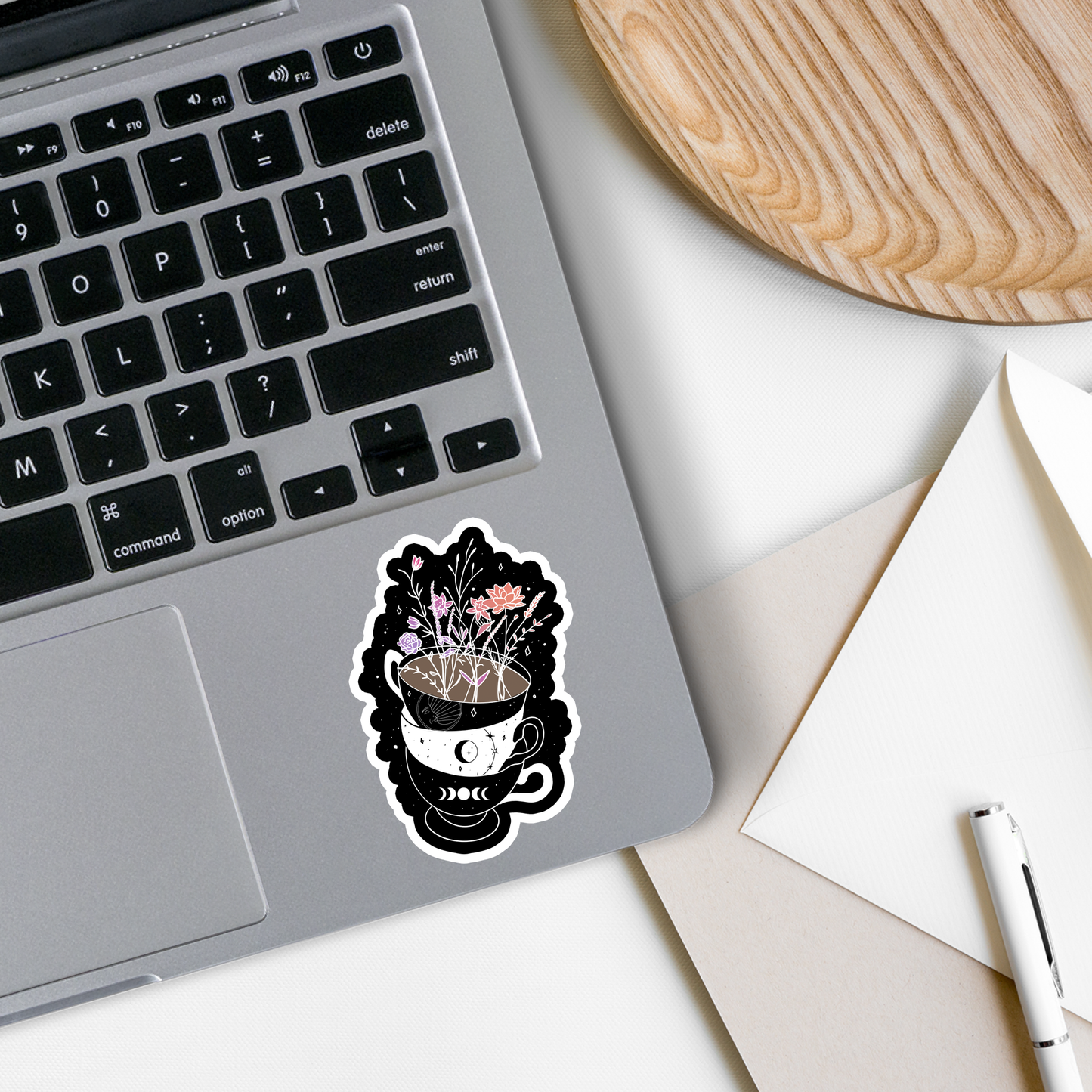 Tea Cup Stack Waterproof Sticker | 3"