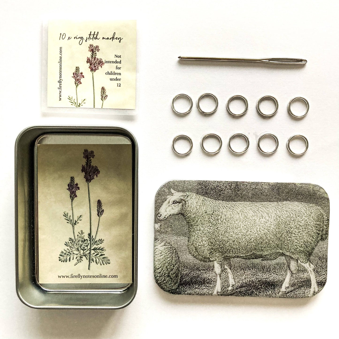 Firefly Notes Notions Tin, Sheep Knitting Kit