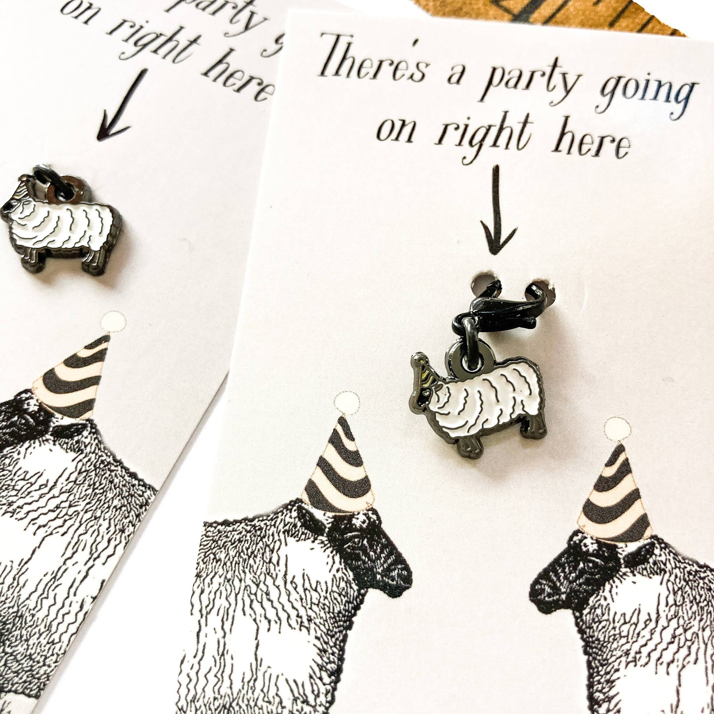 Firefly Notes Party sheep stitch marker