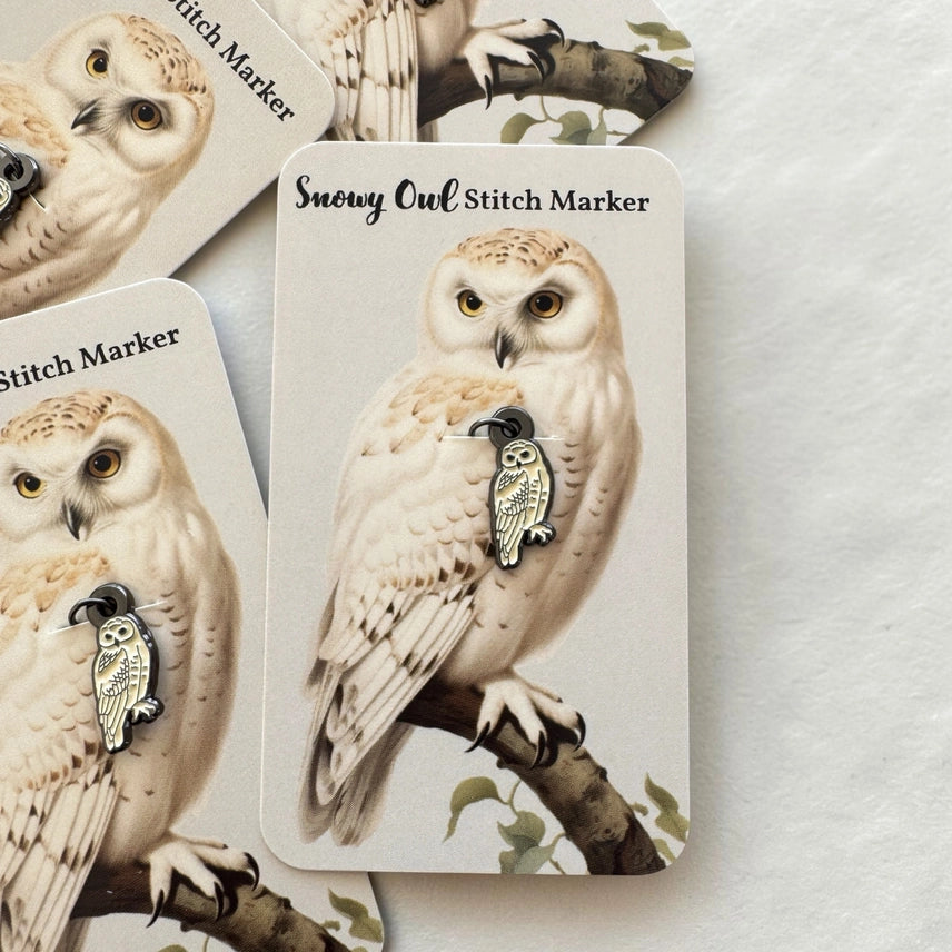 Firefly Notes - Snowy OwlStitch Marker Single